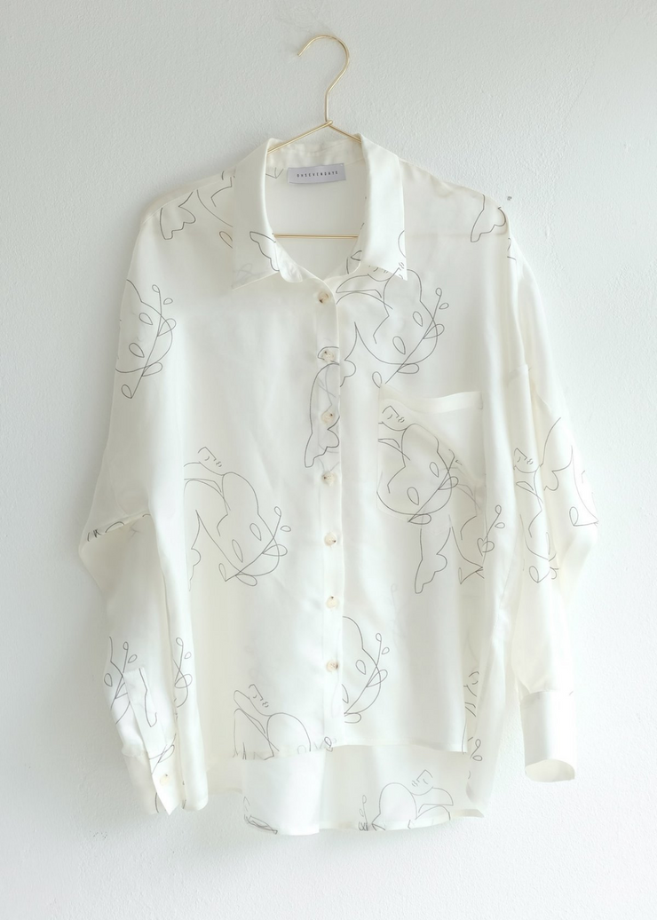 Augusto Blouse, White by Oh Seven Days - Eco Conscious