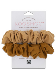 Organic Scrunchies, Gold Sand by Kooshoo - Sustainable