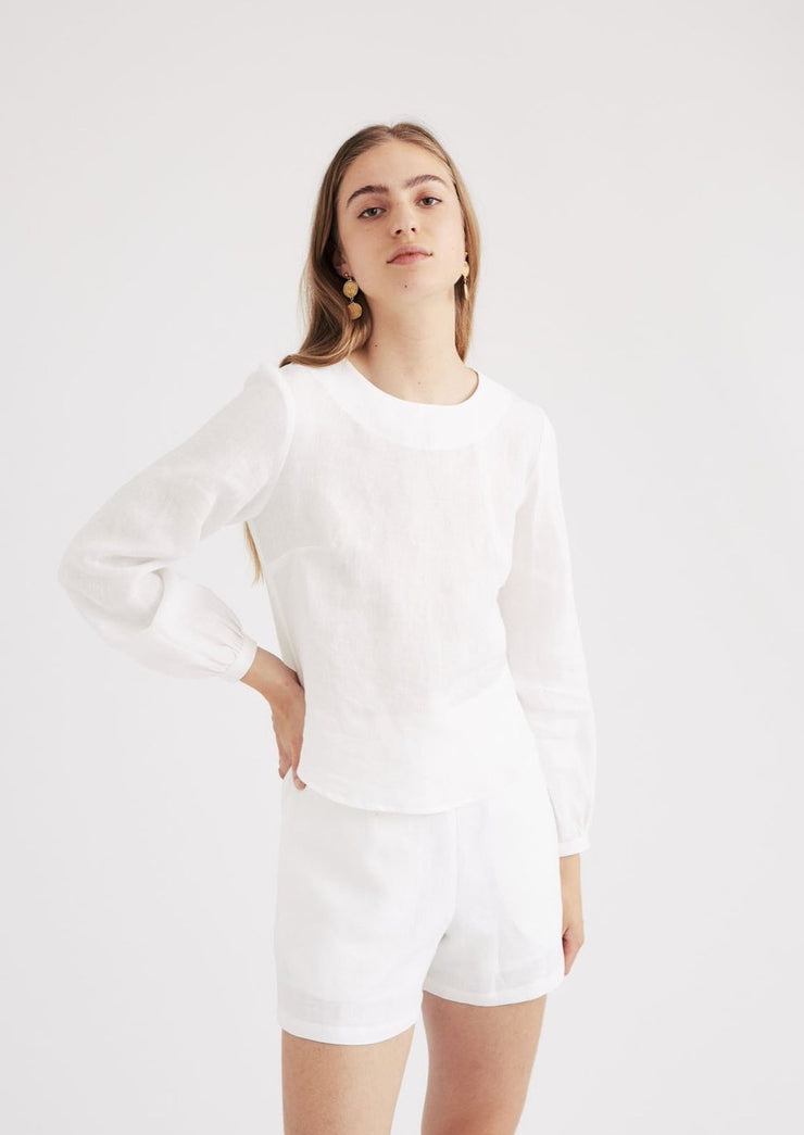 Milly Blouse, White by Jillian Boustred - Ethical