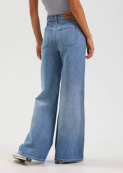 Gigi Highrise Flare Jeans, Worn Blue