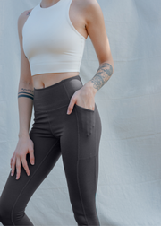 High-Rise Compressive Pocket Leggings, Moon by Girlfriend Collective - Ethical
