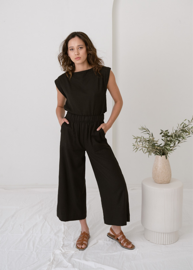 Everyday Crop Pant, Black by Laude The Label - Ethical 