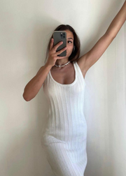 Alma Knit Dress, White by Rue Stiic - Ethical 