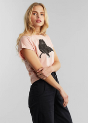 T-Shirt Visby Wild At Heart, Silver Pink by Dedicated - Ethical 
