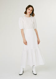 Flora Dress, White by Jillian Boustred - Sustainable