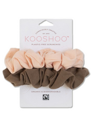 Organic Scrunchies, Blush Walnut by Kooshoo - Sustainable
