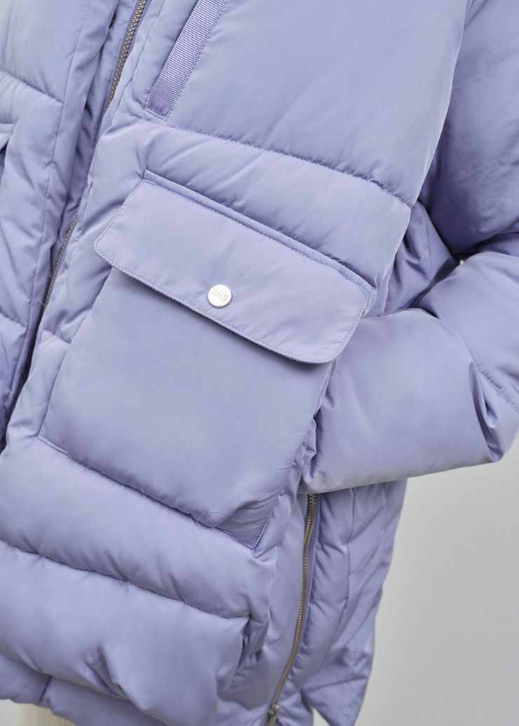 Lyndon Puffer Jacket, Lilac Blue by Embassy Of Bricks And Logs - Eco Conscious 