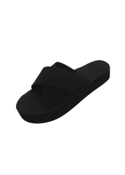 Cross Platform Sandals, Black