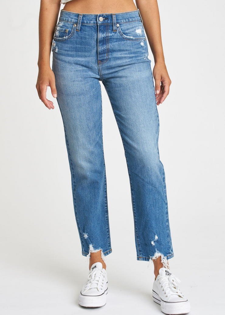 Straight Up Highrise Straight Leg Jeans, Going Steady Blue