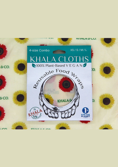 Reuseable Vegan Food Wrap, Among The Sunflowers by Khala & Co - Sustainable