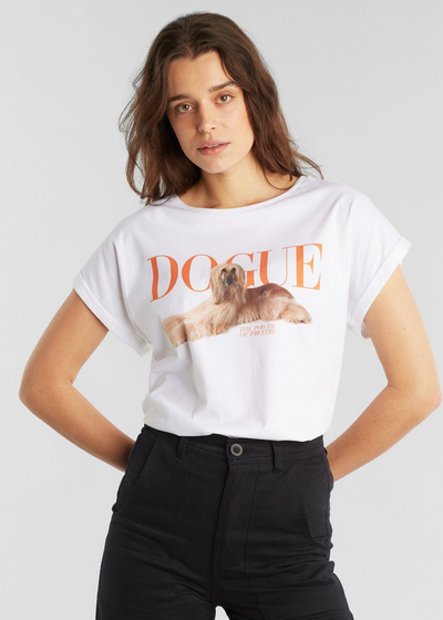 T-Shirt Visby Dogue Pawetry, White by Dedicated - Sustainable 
