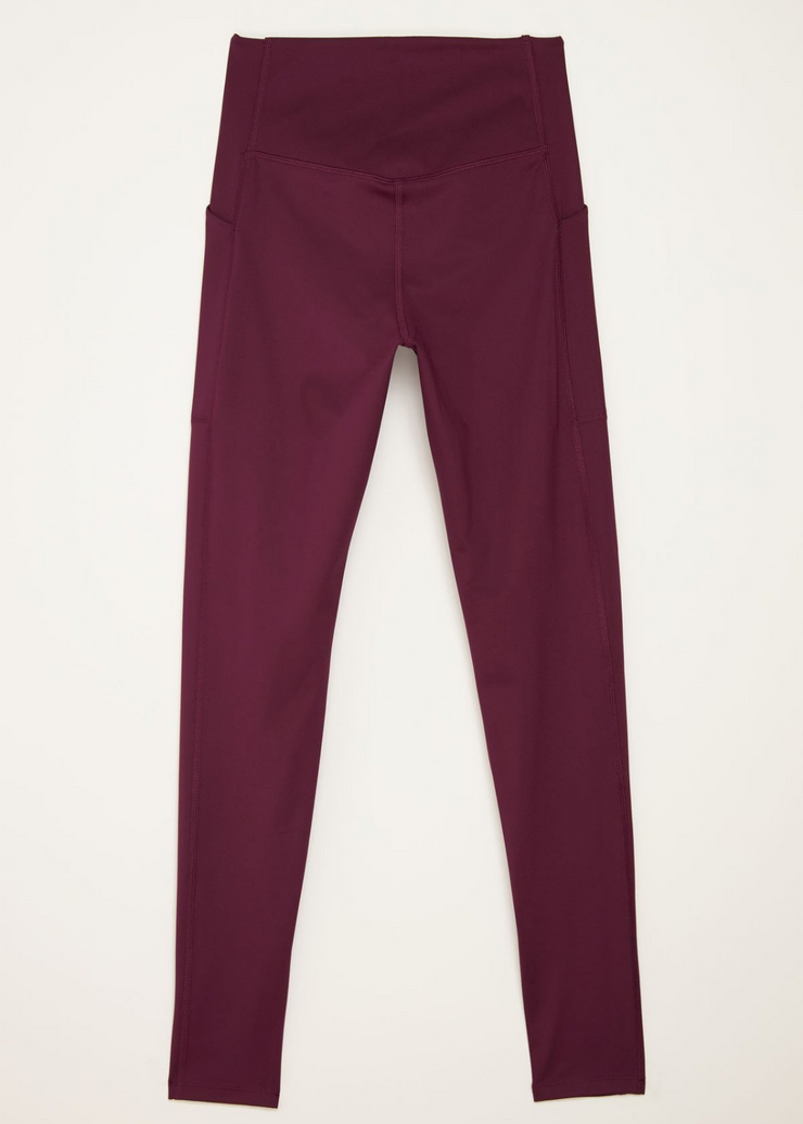 High-Rise Compressive Pocket Leggings, Plum by Girlfriend Collective - Environmentally Friendly