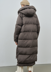 Lourdes Puffer Coat, Black Olive by Embassy Of Bricks And Logs - Eco Conscious 