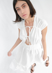 Winona Dress, White by Oh Seven Days - Fair Trade