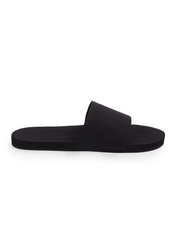 Mens Sandals Slides ESSNTLS, Black / Black by Indosole - Eco Friendly 