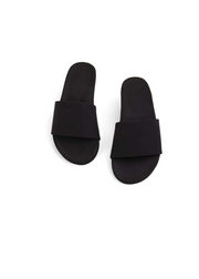 Womens Sandals Slides ESSNTLS, Black / Black by Indosole - Eco Friendly 
