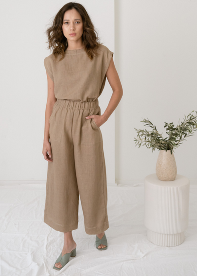 Everyday Crop Pant, Mocha by Laude The Label - Sustainable 