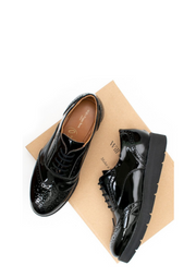 Flatform Brogues, Black by Will's Vegan Shoes - Cruelty Free