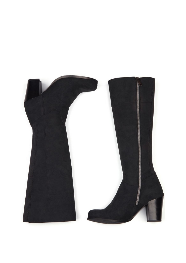 Heeled Knee High Boots, Black by Will&