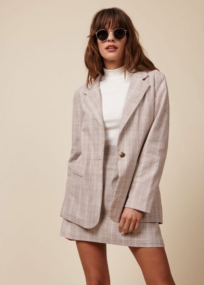 Parker Blazer, Plaid by Whimsy + Row - Sustainable 