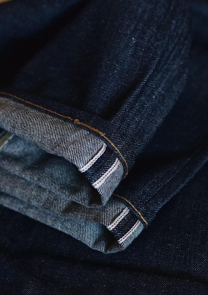 Selvedge Denim Jeans, Indigo Blue-Black by Hemp Clothing Australia - Carbon Neutral