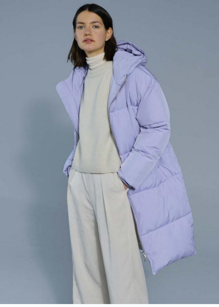 Elphin Puffer Coat, Lilac Blue by Embassy Of Bricks And Logs - Eco Conscious 