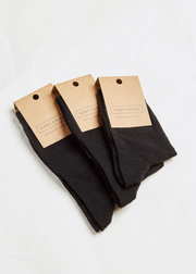 Daily Socks Thin, Black by Hemp Clothing Australia - Eco Friendly