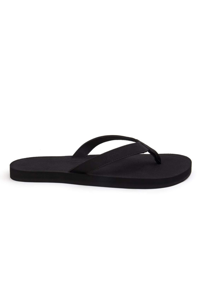Mens Sandals Flip Flops ESSNTLS, Black / Black by Indosole - Eco Friendly