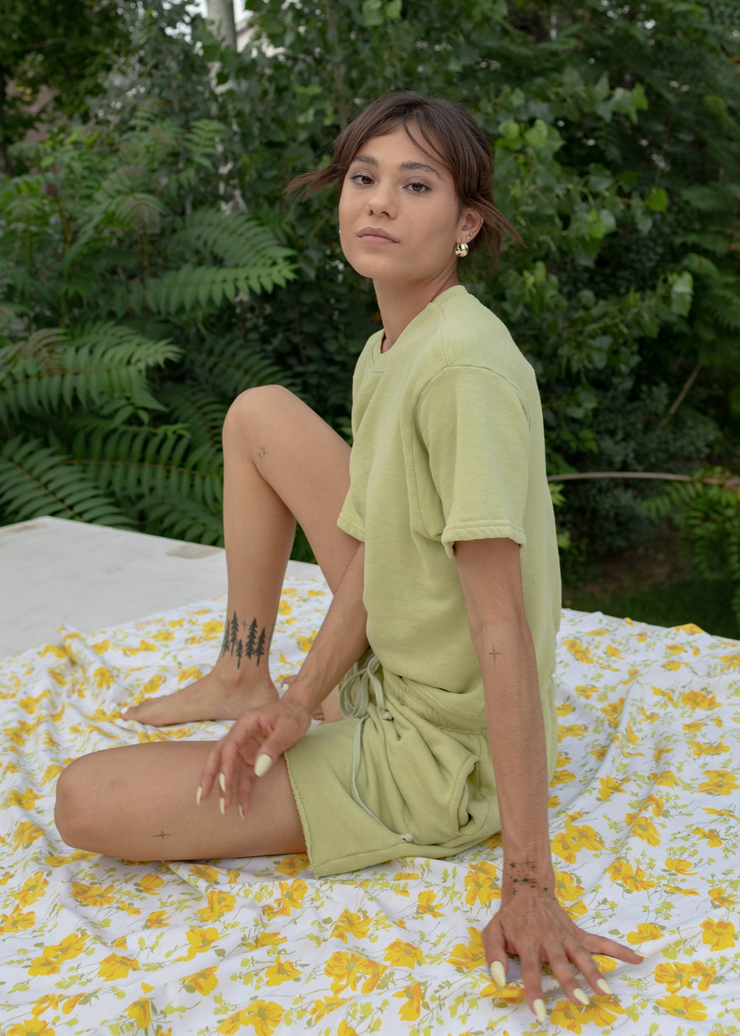 Harmony Shorts, Pale Lime by People Of Leisure - Fair Trade