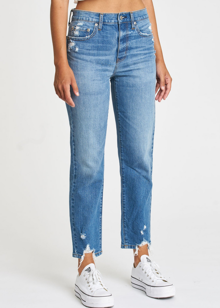 Straight Up Highrise Straight Leg Jeans, Going Steady Blue