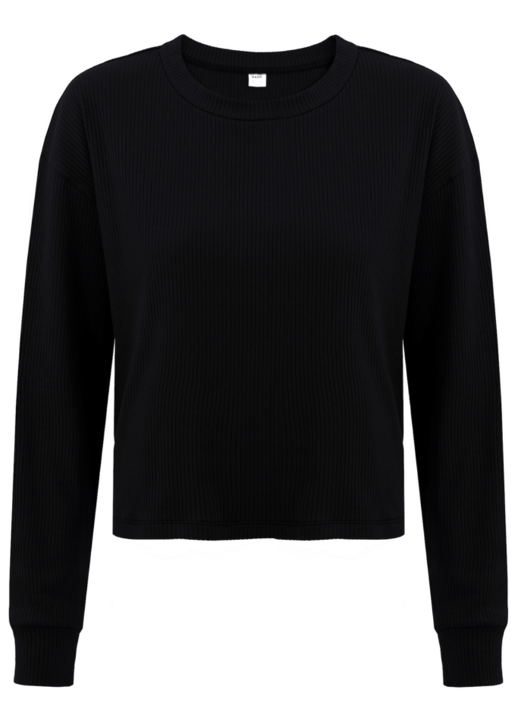 Organic Cotton Long Sleeve Shirt 14/11, Black by Nago - Vegan