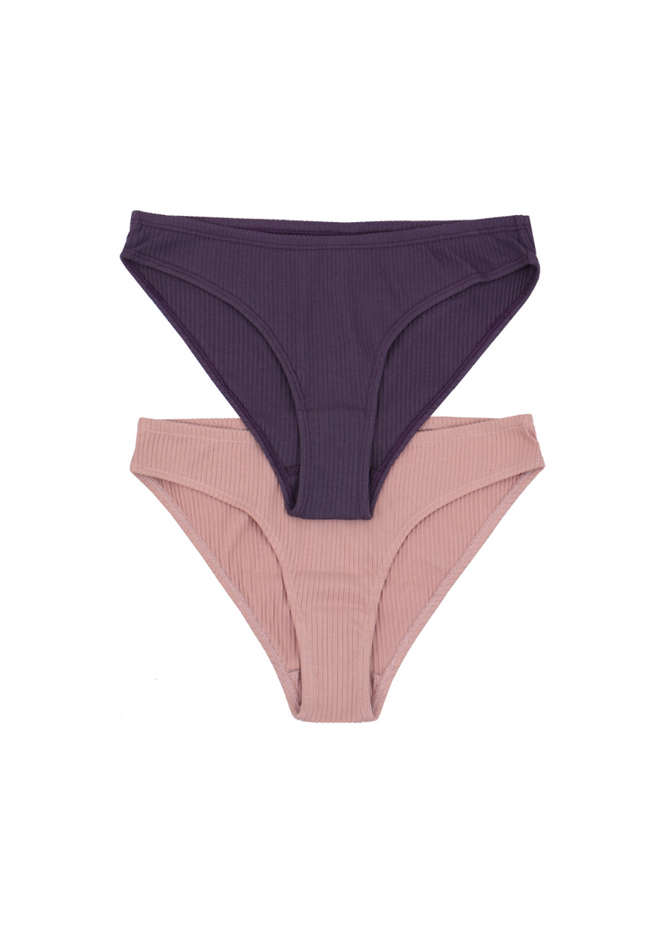 Classic Panties 19/01, Deep Purple / Cherry Blossom by Nago - Ethical 