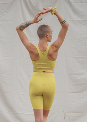 High-Rise Bike Short, Chartreuse by Girlfriend Collective - Ethical