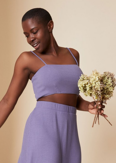 Lennon Top, Periwinkle Rib by Whimsy + Row - Sustainable 