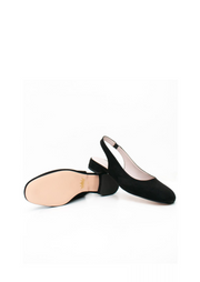 Slingback Flats, Black by Will's Vegan Shoes - Ethical