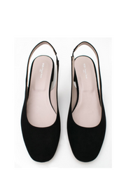 Slingback Flats, Black by Will's Vegan Shoes - Eco Friendly