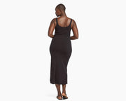 West Dress, Black Organic Rib by Vitamin A - Eco Friendly 