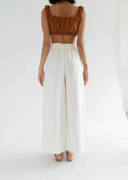 Heather Trousers, White by Oh Seven Days - Eco Friendly