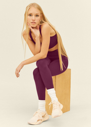 High-Rise Compressive Leggings, Plum by Girlfriend Collective - Eco Conscious
