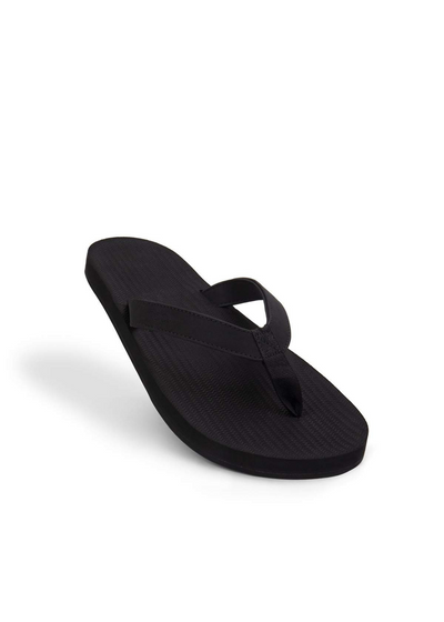 Mens Sandals Flip Flops ESSNTLS, Black / Black by Indosole - Sustainable