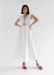 Winona Dress, White by Oh Seven Days - Sustainable