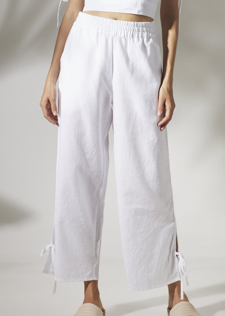 Florence Pant, White by Rue Stiic - Sustainable