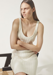 Moni Knit Dress, White by Rue Stiic - Carbon Neutral