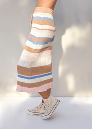 Vada Skirt, Boxy Stripe Sky Blue by Rue Stiic - Vegan