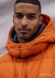 Puffer Jacket, Dundret Orange by Dedicated - Eco Conscious 