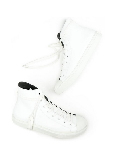 Classic High Top Sneakers, White by Will's Vegan Shoes - Sustainable 