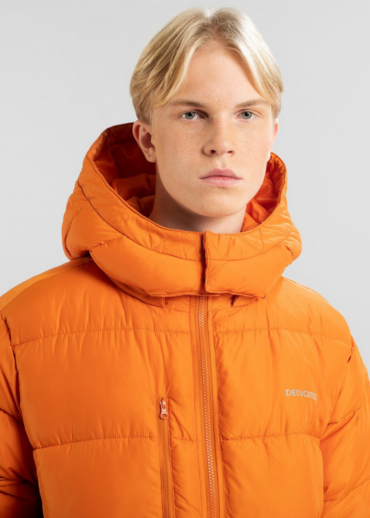 Puffer Jacket, Dundret Orange by Dedicated - Vegan 