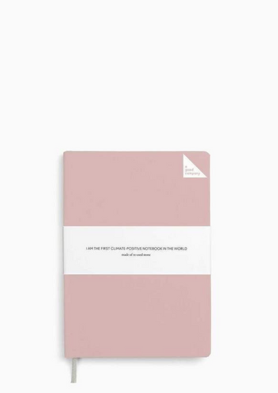 Recycled Stone Paper Notebook, Dusty Pink by A Good Company - Sustainable 