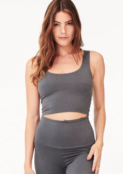 Fitted Crop, Shadow by Groceries Apparel - Sustainable