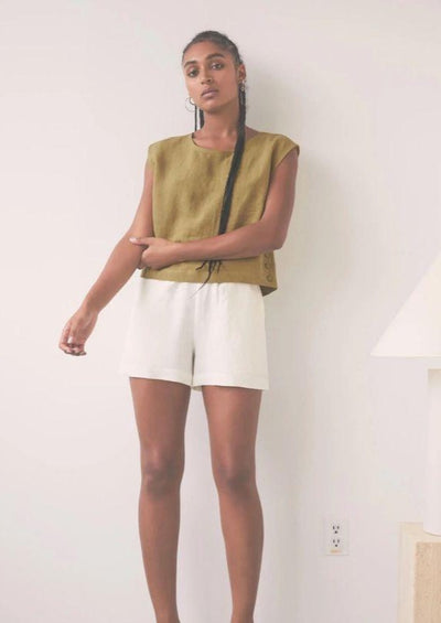 By The Sea Shorts, Ivory by Eve Gravel - Sustainable